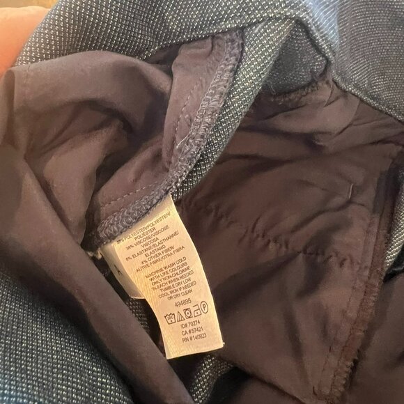 Women's Ann Taylor Loft Blue Marisa Belted Trouser Pants Size 10P - Picture 4 of 4